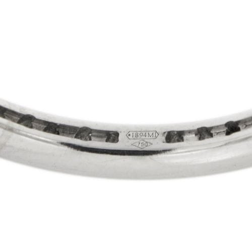 Bague 54 Bliss - Bague éternité en or blanc 18 ct avec diamants 0,50 ct 58 Facettes 13193