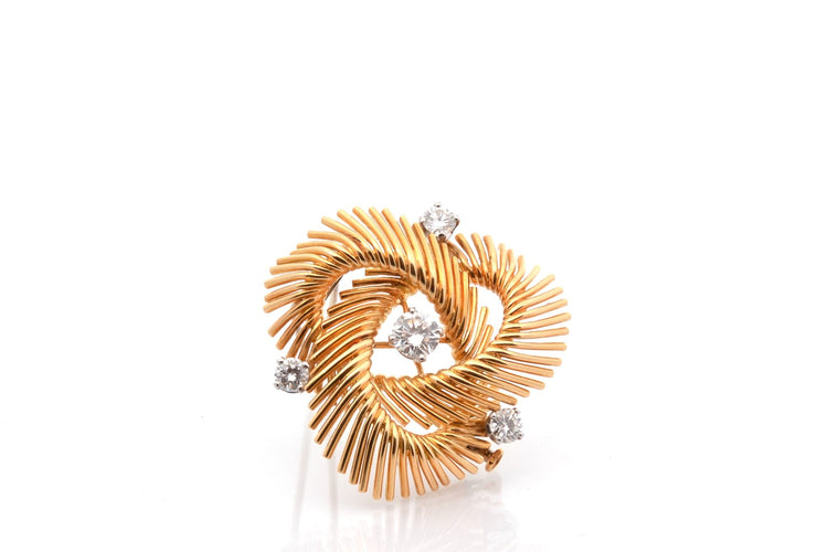 Broche Mellerio - Broche en or jaune 18k et diamants 58 Facettes 27610DV