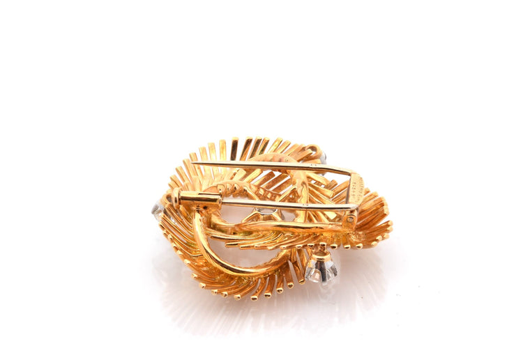Broche Mellerio - Broche en or jaune 18k et diamants 58 Facettes 27610DV