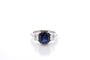 Bague 53 Bague en platine avec saphir de Ceylan 3,96 ct et diamants 58 Facettes 27472-27423-27424-27618