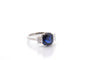 Bague 53 Bague en platine avec saphir de Ceylan 3,96 ct et diamants 58 Facettes 27472-27423-27424-27618