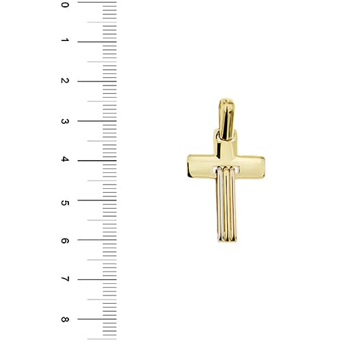 Pendentif Chimento - Pendentif croix en or jaune, rose et blanc 18 ct 58 Facettes 35421