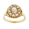 Bague 54 Bague fleur vintage en or jaune 18 carats et diamants 0,65 ct 58 Facettes 36479