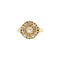 Bague 54 Bague fleur vintage en or jaune 18 carats et diamants 0,65 ct 58 Facettes 36479