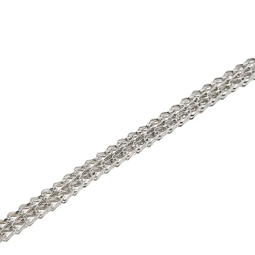 Bracelet Unoaerre - Bracelet maille queue de renard en or blanc 18 ct 58 Facettes 38033