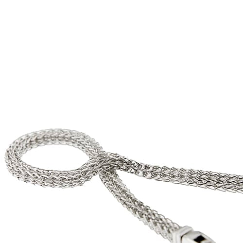 Bracelet Unoaerre - Bracelet maille queue de renard en or blanc 18 ct 58 Facettes 38033