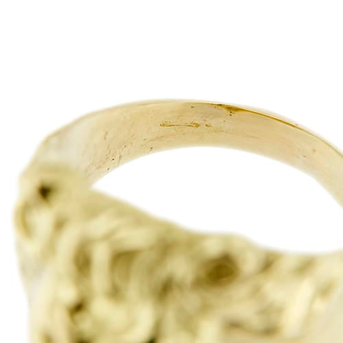 Bague Bague tête de lion homme en or jaune 18 ct et diamants 58 Facettes 30011