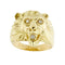 Bague Bague tête de lion homme en or jaune 18 ct et diamants 58 Facettes 30011