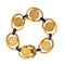 Bracelet Bracelet vintage émaillé à pièces Dos Pesos en or jaune 18 ct 58 Facettes 36092