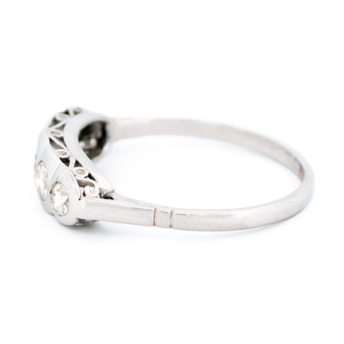 Bague 52.5 Bague rivière - Diamants taille ancienne en platine 58 Facettes ABF1493922394959A6DBB6DF4ADE9AEC