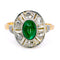 Bague 53.5 Bague Art déco en or 18 ct avec émeraude et diamant 58 Facettes 37A8280FBA9148F2819E194FCF5B7C61