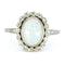 Bague 54 Bague ovale en platine avec opale et diamants 58 Facettes 39E179AC58BE488FB4B864718383155A