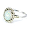 Bague 54 Bague ovale en platine avec opale et diamants 58 Facettes 39E179AC58BE488FB4B864718383155A