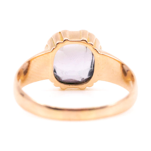 Bague 61 Bague solitaire rétro en or 14 carats avec améthyste 3,00 ct 58 Facettes FFBACBC95CC944E7BF80095C9212A5F8