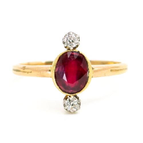 Bague 54 Bague ancienne - Rubis et diamants en or jaune 14k 58 Facettes EAC9A69896FD4E3F894718216EB4E13F