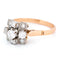 Bague 57 Bague rétro en or jaune 18 carats et platine avec diamants 58 Facettes D8723C1C4DA74C178BA364DFE08475C0