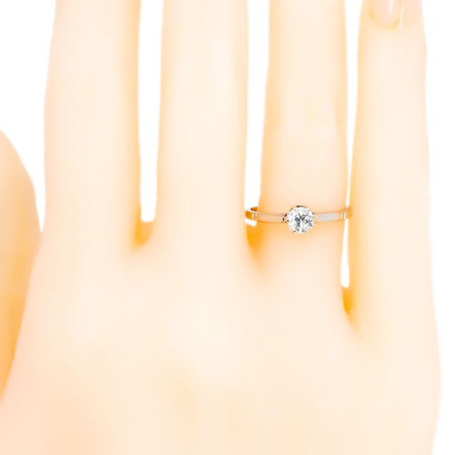 Bague 51 Bague solitaire rétro en or jaune et blanc 14k avec diamant 58 Facettes 7CFD1D485F9B45B895D85A2433C5D286