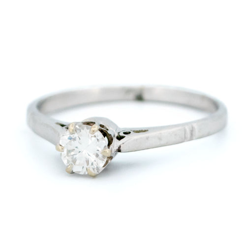 Bague 51 Bague solitaire rétro en or jaune et blanc 14k avec diamant 58 Facettes 7CFD1D485F9B45B895D85A2433C5D286