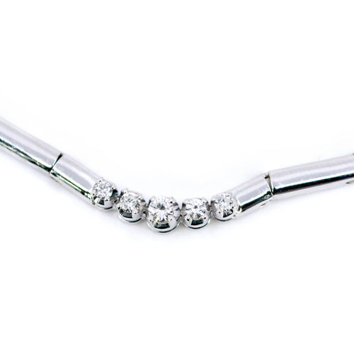 Collier Collier vintage - Diamant taille brillant en or blanc 18 carats 58 Facettes 5426777A8BC64C87AD7642D140E4708F