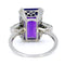 Bague 52.5 Bague cocktail Art déco en platine avec améthyste et diamants 58 Facettes 08680590B67741B99F4F0D06A2443A80