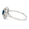 Bague 54 Bague cluster Art déco en platine avec saphir et diamants 58 Facettes A0509B793E254699AD49C1EA40CBF39B