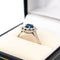Bague 54 Bague cluster Art déco en platine avec saphir et diamants 58 Facettes A0509B793E254699AD49C1EA40CBF39B