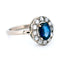 Bague 55 Bague cluster - Saphir et diamants taille rose en or blanc 18k 58 Facettes 3B7DB8888F7346B2B9D8B57475CDCF67