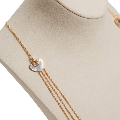 Collier Bulgari Cuore - Sautoir en or rose 18 ct et nacre 58 Facettes 2.19206