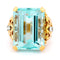 Bague 60 Bague Tank rétro en or jaune 14k avec aigue-marine et diamants 58 Facettes 1BAE8F9B3A4B4A0789F731849BB8890C