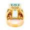 Bague 60 Bague Tank rétro en or jaune 14k avec aigue-marine et diamants 58 Facettes 1BAE8F9B3A4B4A0789F731849BB8890C