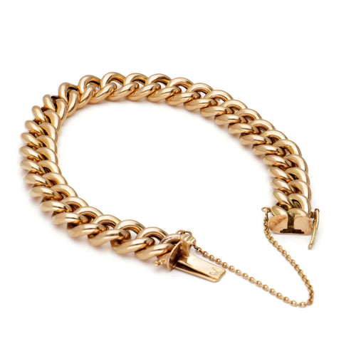 Bracelet Bracelet gourmette à maillons en or jaune 14 carats 58 Facettes 4631C406771A4DFB8E50B675B52AB31C