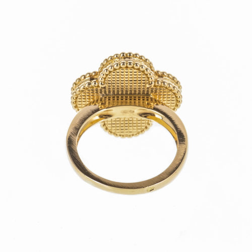 Bague 55 Van Cleef & Arpels Magic Alhambra - Bague en or jaune et malachite 58 Facettes 2.19275