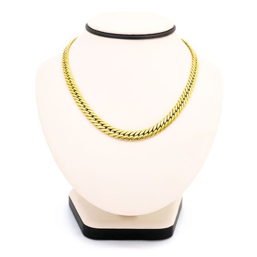 Collier Collier maille gourmette en or jaune 18k 58 Facettes D393BBE13153441694EB801848C96BF9