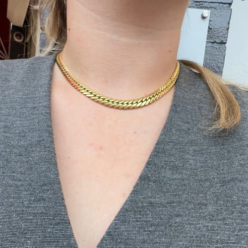 Collier Collier maille gourmette en or jaune 18k 58 Facettes D393BBE13153441694EB801848C96BF9