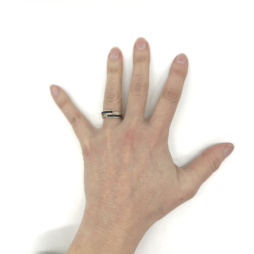 Bague Bague en or bicolore, saphirs et diamants 58 Facettes Z15B51777