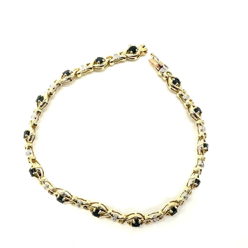 Bracelet Bracelet - Saphirs et diamants en or jaune 58 Facettes Z15B51792