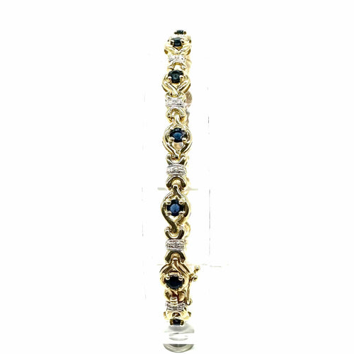 Bracelet Bracelet - Saphirs et diamants en or jaune 58 Facettes Z15B51792