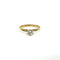 Bague Bague solitaire accompagnée en or jaune et diamants 58 Facettes Z15B51484