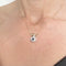 Pendentif Pendentif bicolore en or jaune et blanc 750, saphir et diamants 58 Facettes Z15B51628