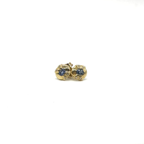 Boucles d'oreilles Boucles d'oreilles en or jaune 750, saphirs et diamants 58 Facettes Z1351697