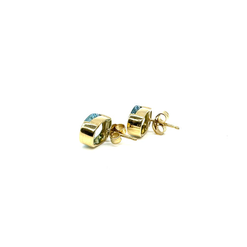 Boucles d'oreilles Boucles d'oreilles en or jaune 750 ornées de topazes 58 Facettes Z15B51698