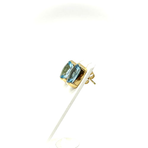 Boucles d'oreilles Boucles d'oreilles en or jaune 750 ornées de topazes 58 Facettes Z15B51698