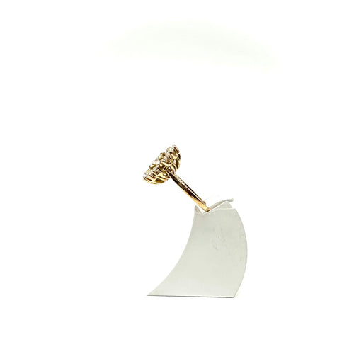 Bague 55 Bague entourage en or jaune 750 et diamants 58 Facettes Z15B51780