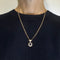 Pendentif Pendentif bicolore en or jaune et blanc 750, saphir et diamants 58 Facettes Z1351722
