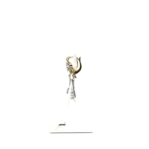 Boucles d'oreilles Boucles d'oreilles dormeuses en or bicolore 750 et diamants 58 Facettes Z15B51790