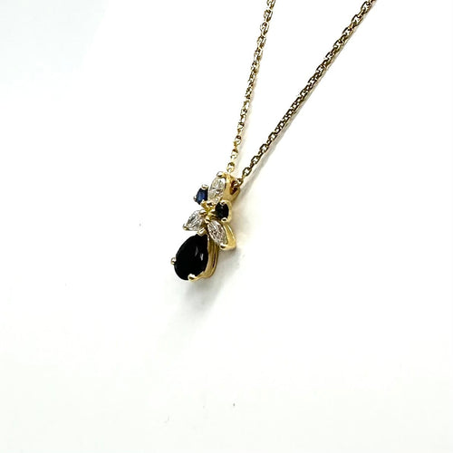 Collier Pendentif - Chaîne en or jaune, saphirs et diamants 58 Facettes Z1351394-Z1351723