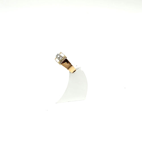 Bague 52 Bague tank en platine et or rose 750 avec diamants 58 Facettes Z1351810
