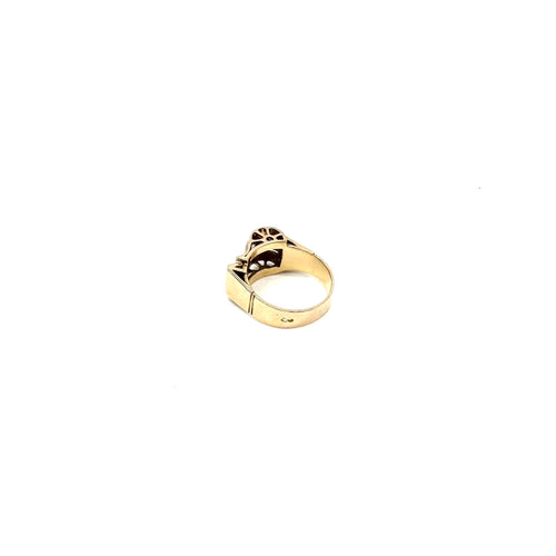 Bague 52 Bague tank en platine et or rose 750 avec diamants 58 Facettes Z1351810