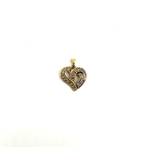 Pendentif Pendentif cœur en or jaune 750 et diamants 58 Facettes Z15B51614