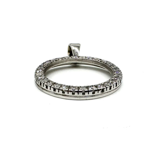 Pendentif Pendentif en or blanc 750 et diamants 58 Facettes Z15B50618